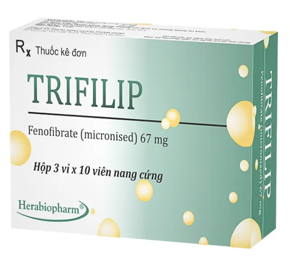 Trifilip 67mg (3 vỉ x 10 viên) – Điều trị tăng triglyceride máu, tăng lipid máu